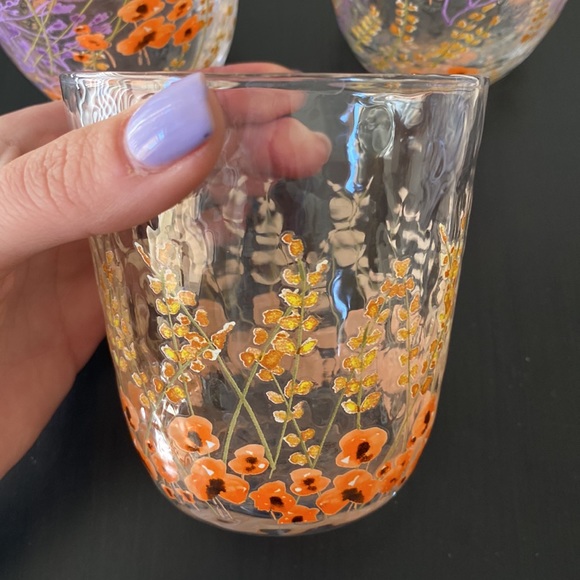 Anthropology Clemence Glass Set sold in sets of 2 or all 4 - Coral - Picture 6 of 6